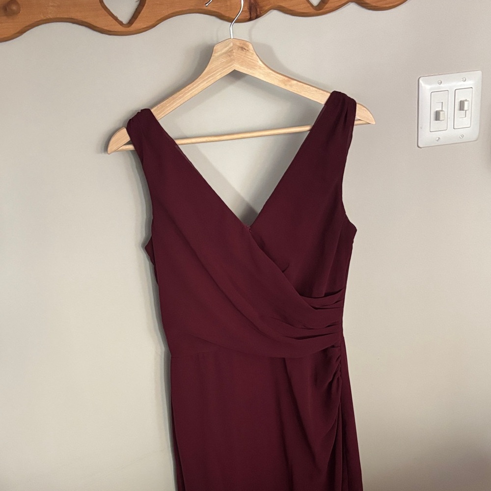Bill Levkoff Deep Burgundy Maxi Dress